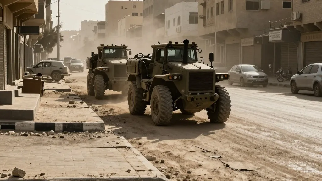 Illustration for: Military forces remove structures near Hebron after fatal ambush