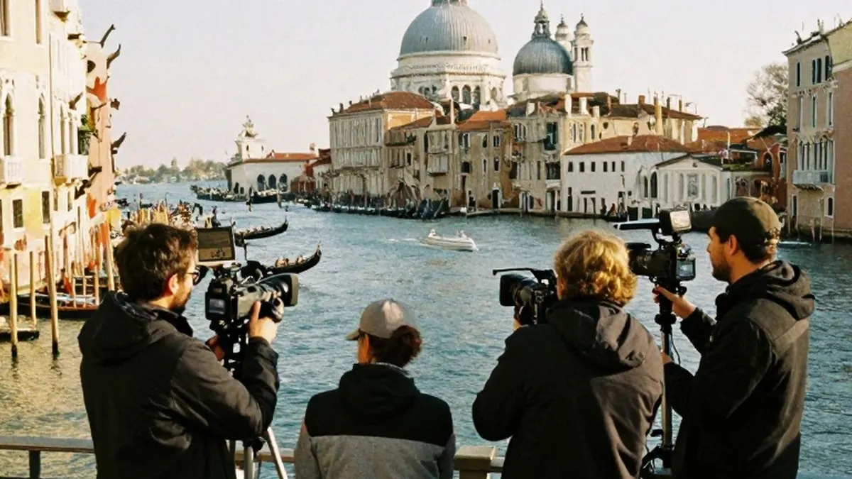 Illustration for: Camila Mendes and Leslie Bibb Film 'Upgraded 2' in Venice, With the Biennale Central to the Plot